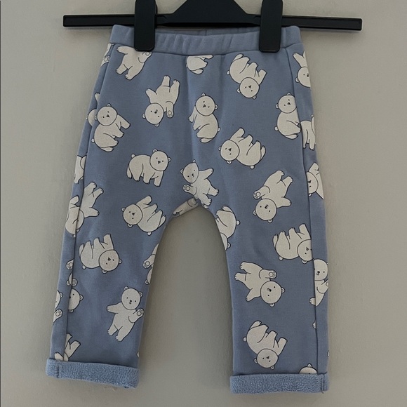 H&M Light Blue Polar Bear Sweatshirt and Pants Set 18M - Picture 4 of 7